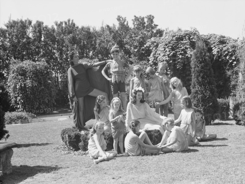 Elizabeth Duncan dancers and children, portrait photograph, 1941 Creator: Arnold Genthe.