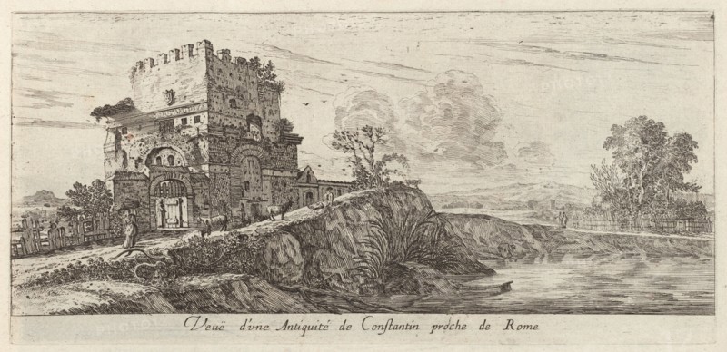 Veue d'une Antiquité de Constantin proche de Rome, 1640-1660. Creator: Israel Silvestre.