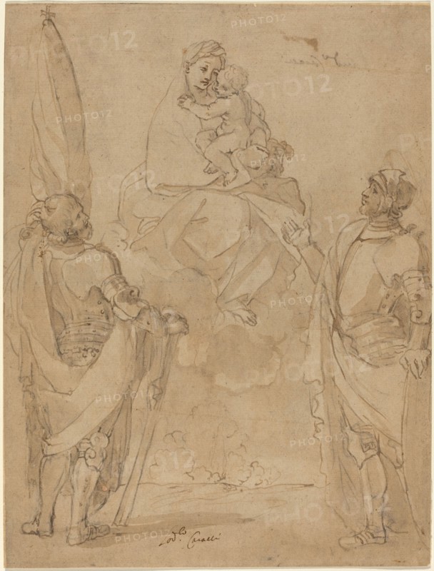 The Virgin and Child Appearing to Saints George and William. Creator: Lodovico Carracci.