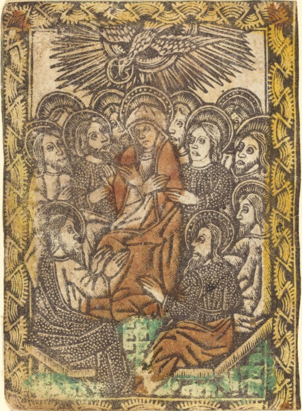 Pentecost, 1460/1480. Creator: Master of the Borders with the Four Fathers of the Church.