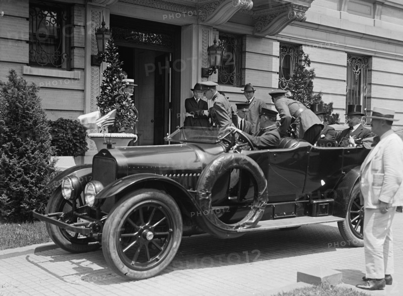 Russian Mission To U.S. - Mission Arriving at Embassy, July 1917. Creator: Harris & Ewing.