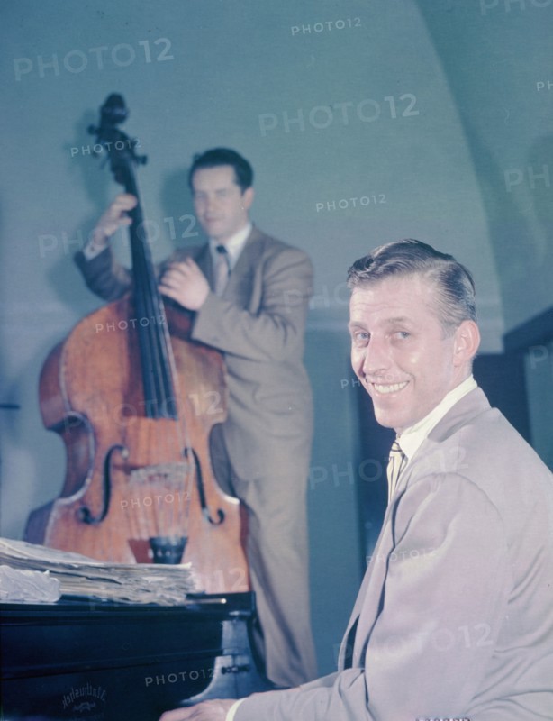 Portrait of Stan Kenton and Eddie Safranski, 1947 or 1948. Creator: William Paul Gottlieb.