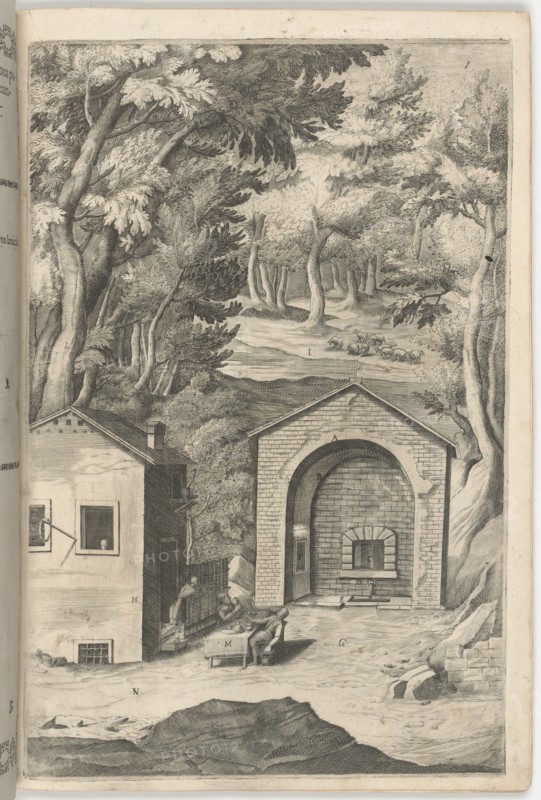 Spring of Saint Francis (Fonte di San Francesco) [plate B], 1612. Creator: Jacopo Ligozzi.
