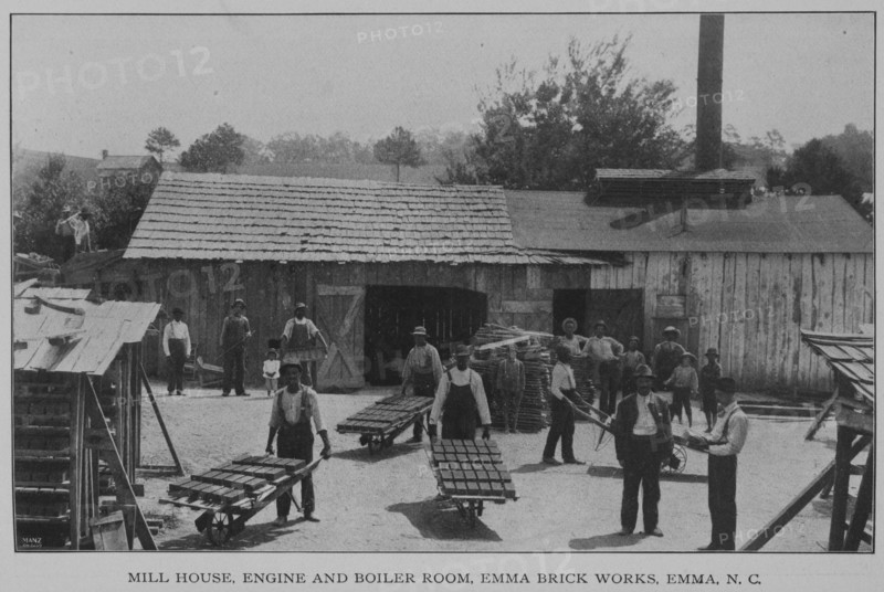 Mill house, engine and boiler room, Emma Brick Works, Emma, N. C., 1902. Creator: Unknown.