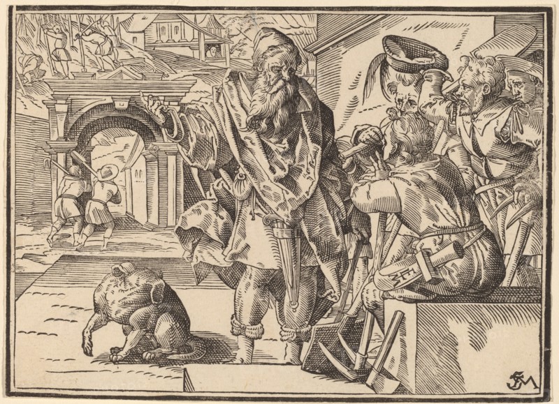 Christ Tells His Disciples of the Last Judgment, published 1630. Creator: Christoph Maurer.