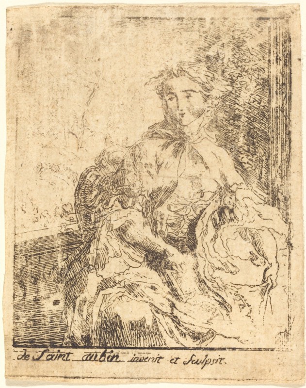 Young Woman on the Terrace (La jeune femme a la terrasse). Creator: Gabriel de Saint-Aubin.