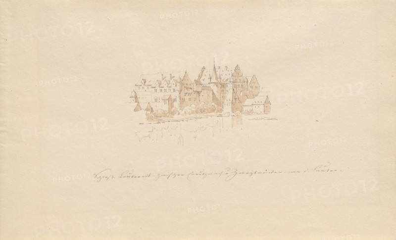 Schloss Lauter zwischen Creutznach u. Zweibrücken an d. Lauter. Creator: Julius von Leypold.