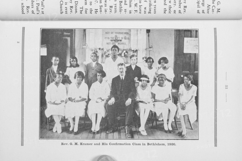 Reverend G. M. Kramer and his Confirmation Class in Bethlehem, 1926, 1927. Creator: Unknown.