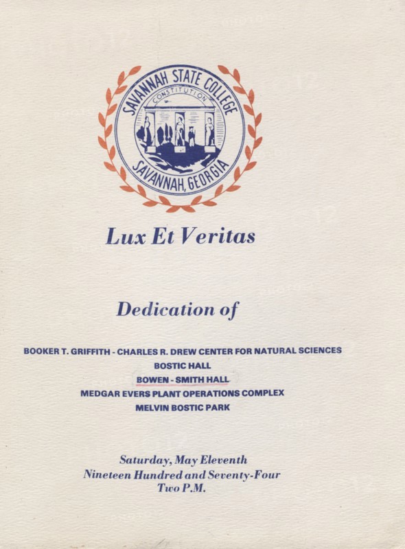Dedication of new buildings at the Savannah State College, Georgia, 1974.  Creator: Unknown.