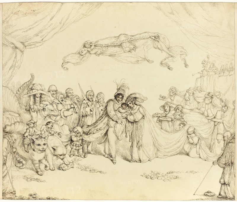 Oberon and Titania, from A Midsummer Night's Dream, n.d. Creator: Charles Kirkpatrick Sharpe.