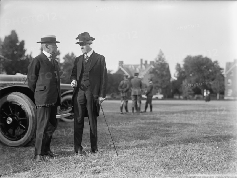 Robert Lansing, Secretary of State, Left, with John W. Davis, 1917.  Creator: Harris & Ewing.