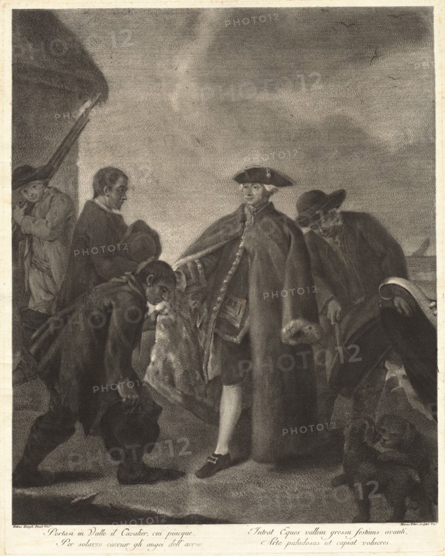Portasi in Valle il Cavalier... (Arrival of the Master), 1763. Creator: Marco Alvise Pitteri.