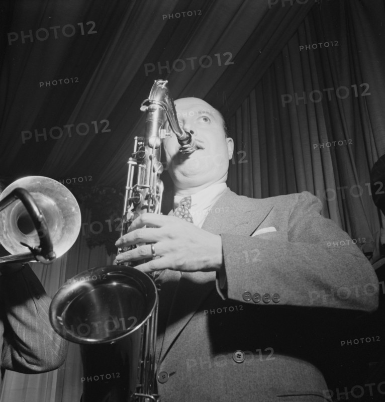 Portrait of Bud Freeman, Eddie Condon's, New York, N.Y., 1946. Creator: William Paul Gottlieb.