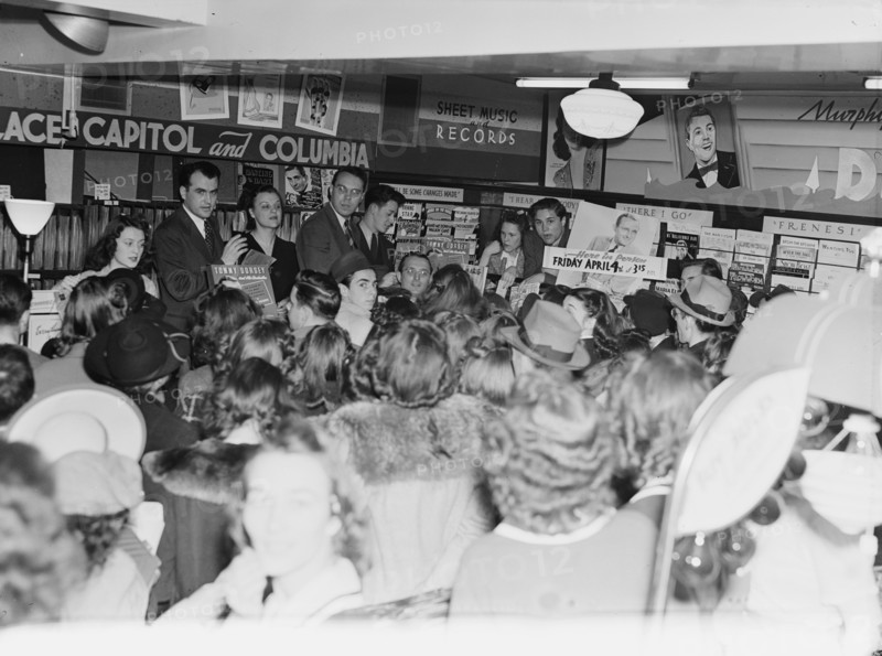 Portrait of Tommy Dorsey, record store, Washington, D.C., 1938. Creator: William Paul Gottlieb.