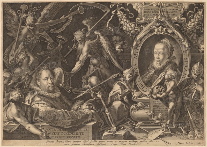 Bartholomaeus Spranger and his Late Wife Christina Muller, c. 1600. Creator: Aegidius Sadeler II.