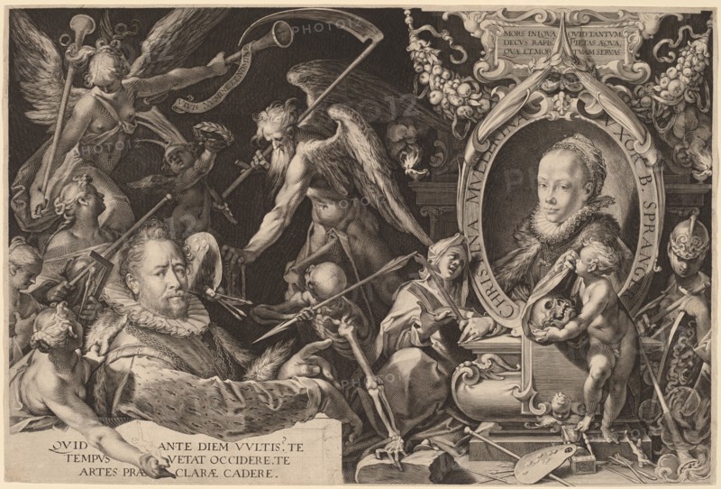 Bartholomaeus Spranger and his Late Wife Christina Muller, c. 1600. Creator: Aegidius Sadeler II.