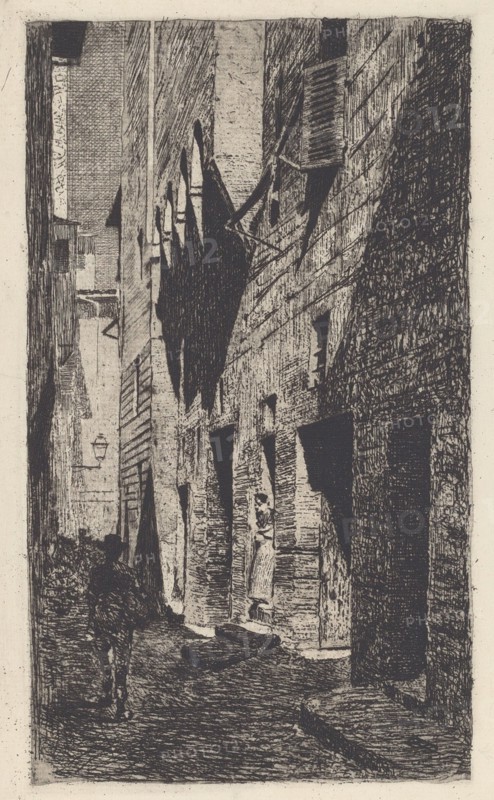 House of Dante da Castiglione [Casa di Dante da Castiglione], c. 1883. Creator: Telemaco Signorini.