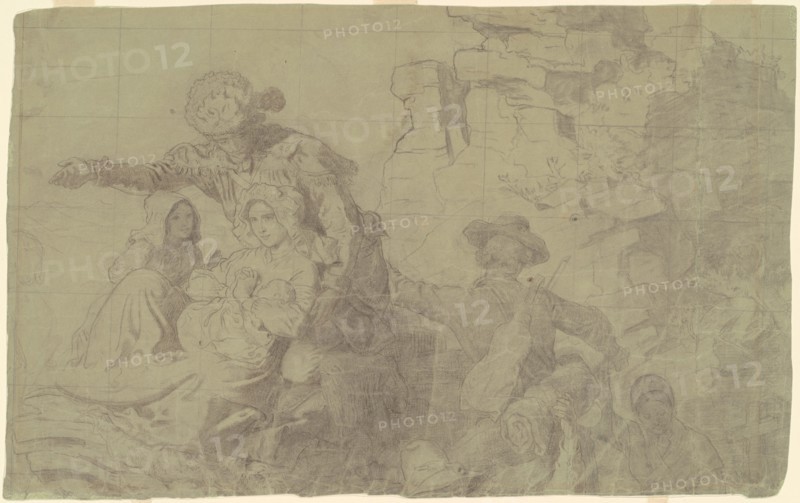 Study for "Westward the Course of Empire Takes Its Way", c. 1862. Creator: Emanuel Gottlieb Leutze.