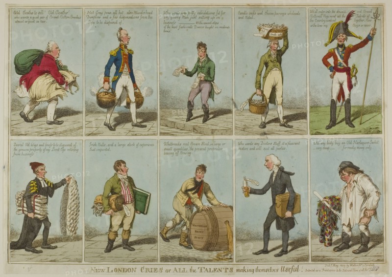 New London Cries or all the talents making themselves useful!, published May 1807. Creator: Unknown.