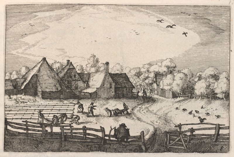 Blekerye aededuyne gelegen (Farms and Bleaching-Fields), c. 1611/1612. Creator: Claes Jansz Visscher.