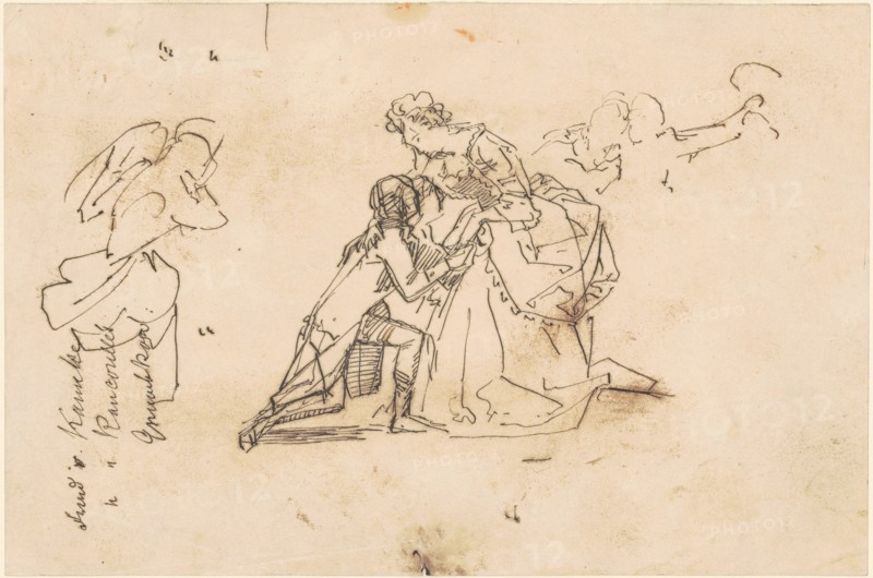 Study for "The Return of King Friedrich II from Küstrin", c. 1850s. Creator: Emanuel Gottlieb Leutze.