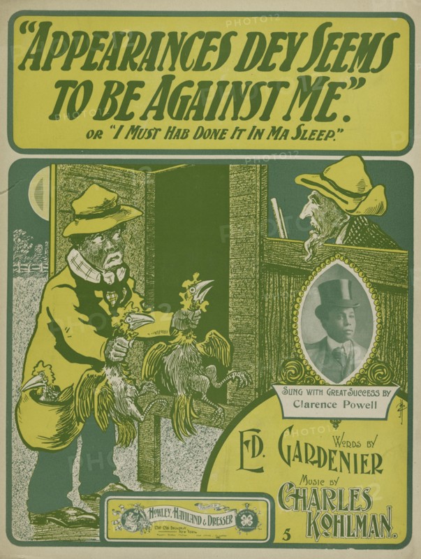 'Appearances dey seems to be against me, or I must hab done it in ma sleep', 1901.  Creator: Unknown.