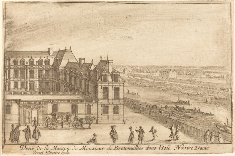 Veue de la Maison de Monsieur de Bretonuillerdans l'Isle Nostre Dame, 1664. Creator: Israel Silvestre.