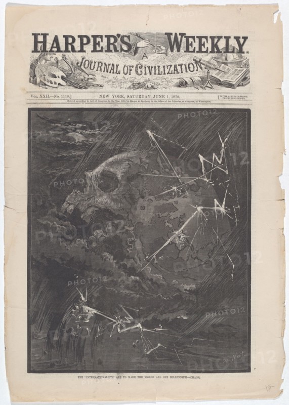 The "Internationalists" Are to Make the World All One Millennium - (Chaos), 1878. Creator: Thomas Nast.