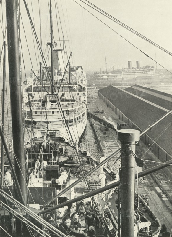 The Traffic Still Quickens; Still The Vessels Grow Bigger Liners In Tilbury Docks', 1937. Creator: Fox.