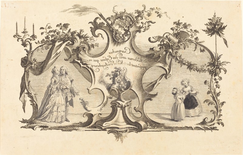 Cartouches Modernes avec des Enfans qui representant les Modes d'Augsbourg. Creator: Johann Esaias Nilson.