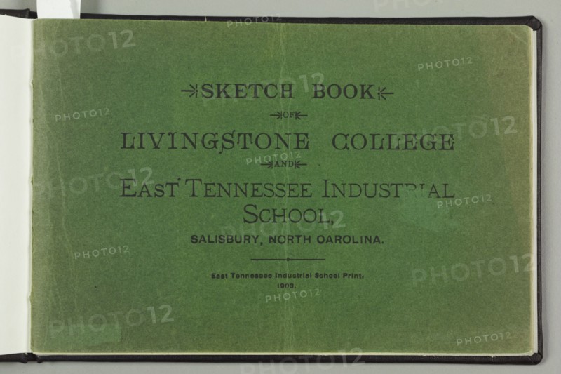 Sketch book of Livingstone College and East Tennessee Industrial School, Cover page, 1903. Creator: Unknown.