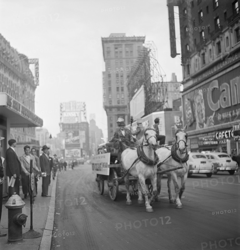 Portrait of Henry (Clay) Goodwin, Times Square, New York, N.Y., ca. July 1947. Creator: William Paul Gottlieb.