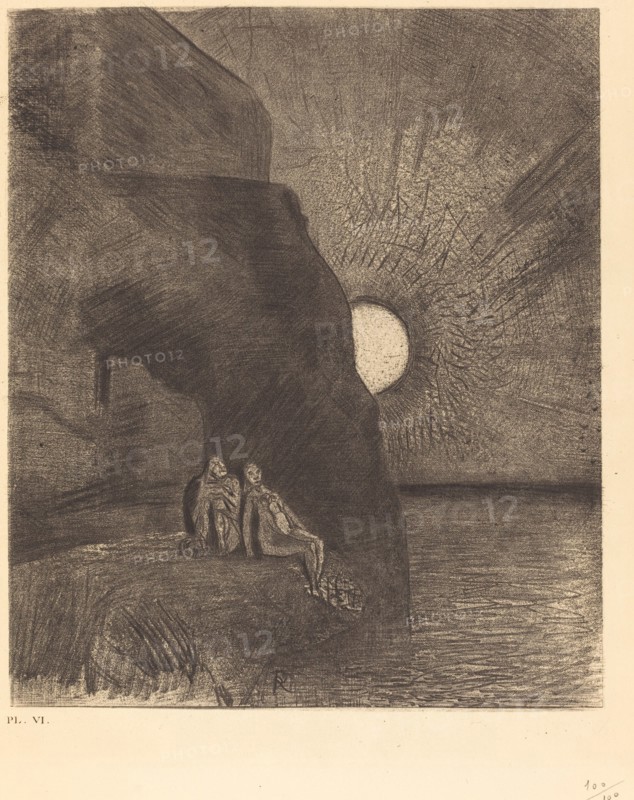 Sans cesse a mes cotes s'agite le demon (Ceaselessly by my side the demon stirs), 1890. Creator: Odilon Redon.