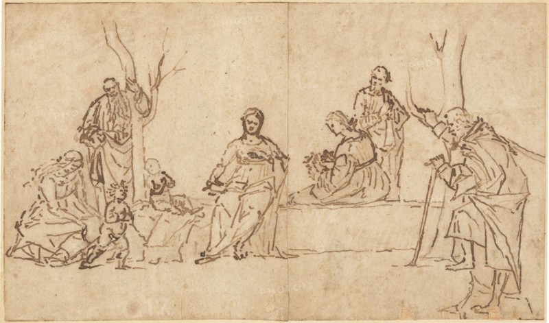 The Madonna and Child with Saints in a Landscape (Sacra Conversazione), 1500/1510. Creator: Vittore Carpaccio.