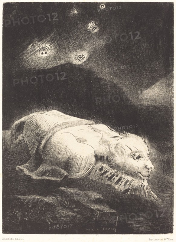Quand s'eveillait la Vie au Fon de la matiere obscure (When life was awakening..., 1883. Creator: Odilon Redon.