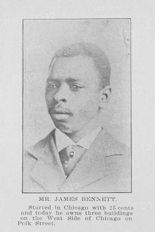 Mr. James Bennett; Started in Chicago with 25 cents and today he owns three buildings..., 1907. Creator: Unknown.