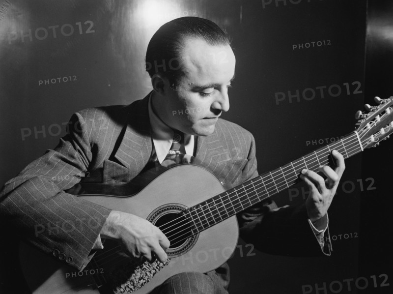 Portrait of Vincente Gomez, Café Society Uptown(?), New York, N.Y., ca. June 1946. Creator: William Paul Gottlieb.