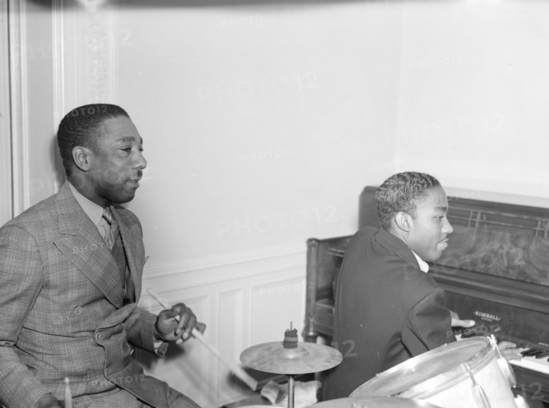 Portrait of Tommy Myles and John Malachi, Turkish Embassy, Washington, D.C., 1938. Creator: William Paul Gottlieb.