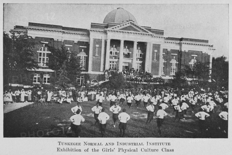 Tuskegee Normal and Industrial Institute; Exhibition of the girls' physical culture class, 1922. Creator: Unknown.