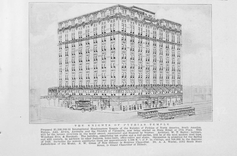 The Knights of Pythias Temple; Propose $ 1,200.000.00 International Temple of the Knights..., 1925. Creator: Unknown.