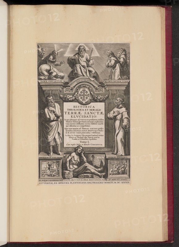 Title Page for Franciscus Aguilonius, Historica Theologica et Moralis Terrae Sanctae Elvcidatio,1639 Creator: Unknown.