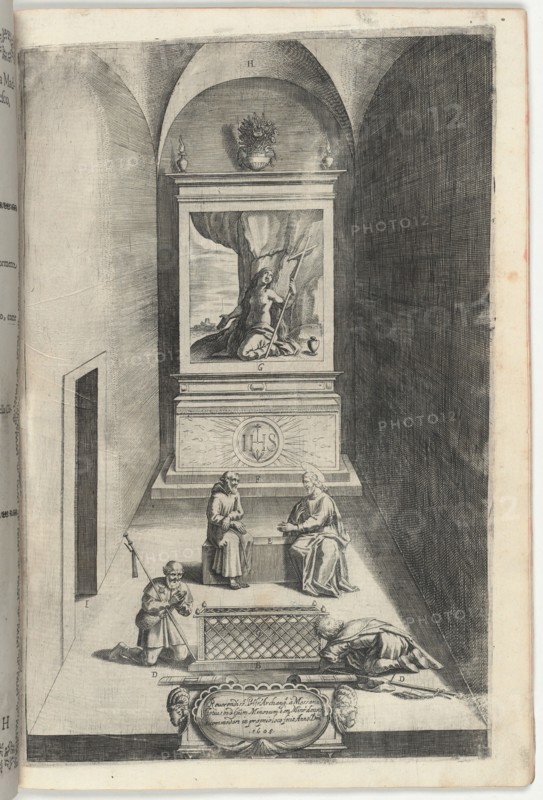 Interior of the Chapel of Mary Magdelene (Interno della cappella della Maddalena) [plate H], 1612. Creator: Jacopo Ligozzi.