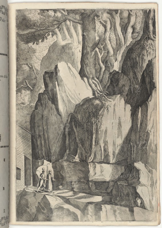 The Site of the Bed and Oratory of Saint Francis (Luogo del 'letto' e dell'oratorio di...)[plate R], Creator: Jacopo Ligozzi.