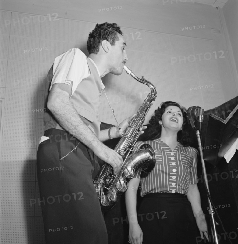 Portrait of Charlie Ventura and Lilyann Carol, National studio, New York, N.Y., ca. Oct. 1946. Creator: William Paul Gottlieb.