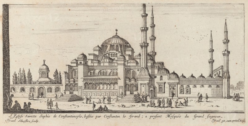 L'Eglise Saincte Sophie de Constantinople, bastie par Constantin le Grand; a present..., 1640-1660. Creator: Israel Silvestre.