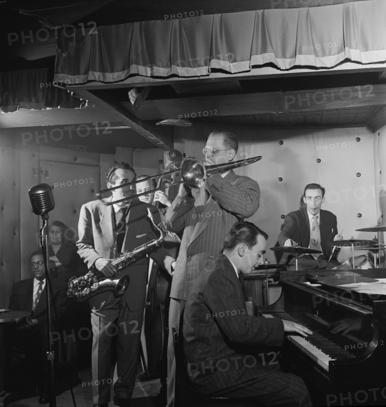 Portrait of Charlie Ventura, Curley Russell, Bill Harris, Ralph Burns...Three Deuces, N.Y., 1947. Creator: William Paul Gottlieb.