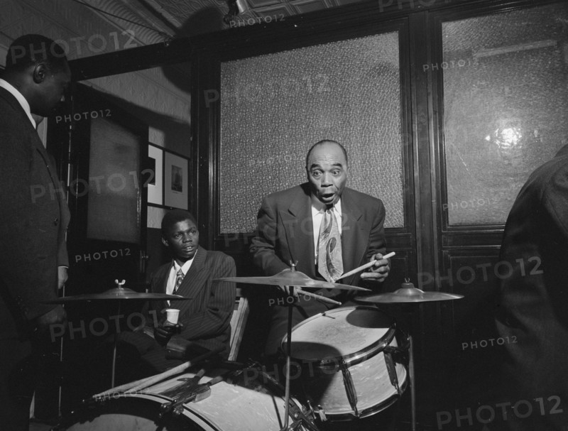 Portrait of Freddie Moore and Joe Thomas...Gottlieb's office party, Jamaica, Queens, N.Y., ca.1948. Creator: William Paul Gottlieb.