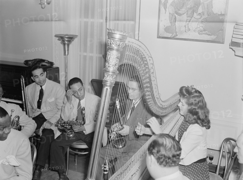 Portrait of Lawrence Brown, Johnny Hodges, and Adele Girard, Turkish Embassy, Washington, D.C., 1930 Creator: William Paul Gottlieb.