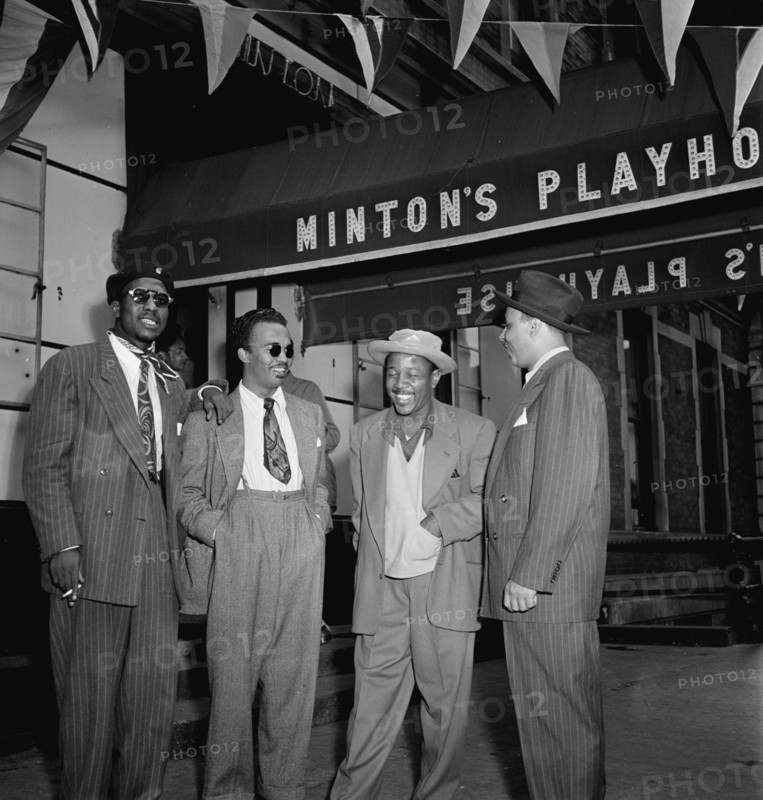 Portrait of Thelonious Monk, Howard McGhee, Roy Eldridge, and Teddy...Minton's Playhouse, N.Y., 1947 Creator: William Paul Gottlieb.