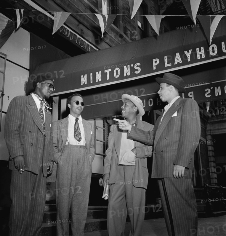 Portrait of Thelonious Monk, Howard McGhee, Roy Eldridge, and Teddy...Minton's Playhouse, N.Y., 1947 Creator: William Paul Gottlieb.